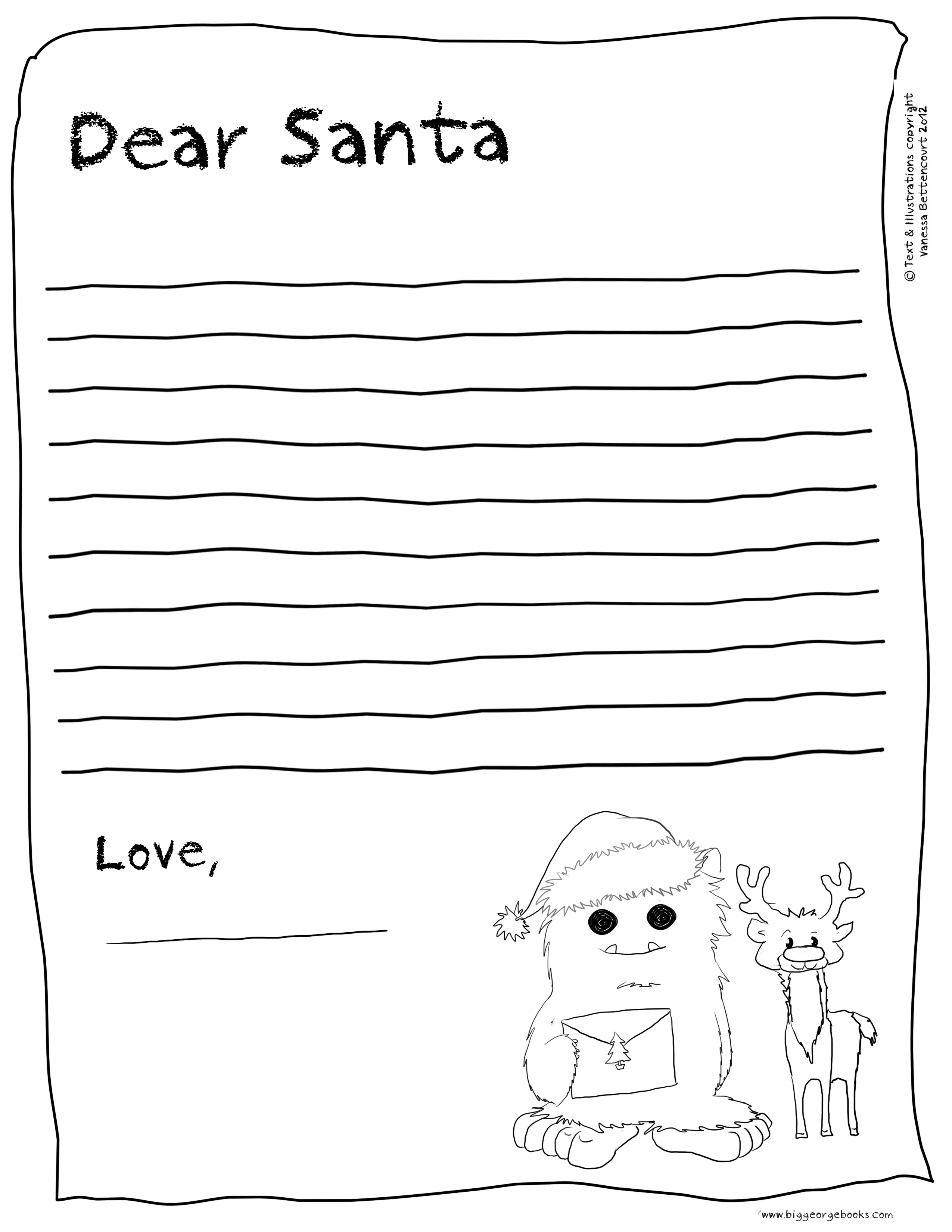 Dear Santa - biggeorgebook Pertaining To Dear Santa Template Kindergarten Letter